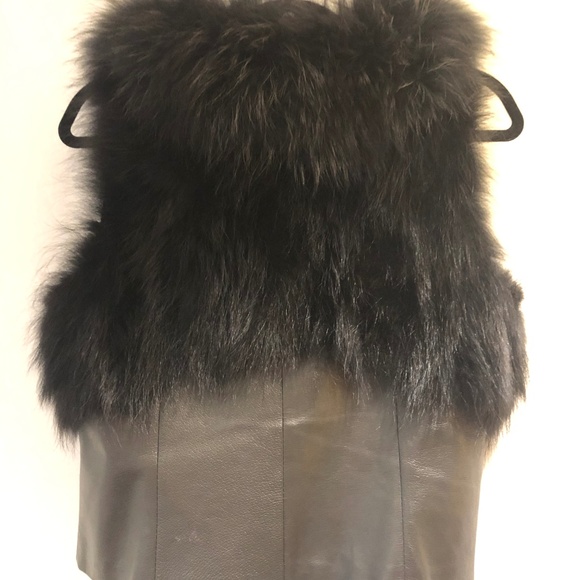 Leather and Fur Vest - Picture 2 of 4